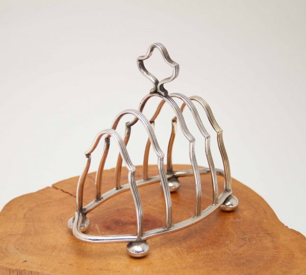 Art Deco A1 Silver plated Toast Rack, Art Deco A1 Silver Plated Toast Rack On Ball Feet