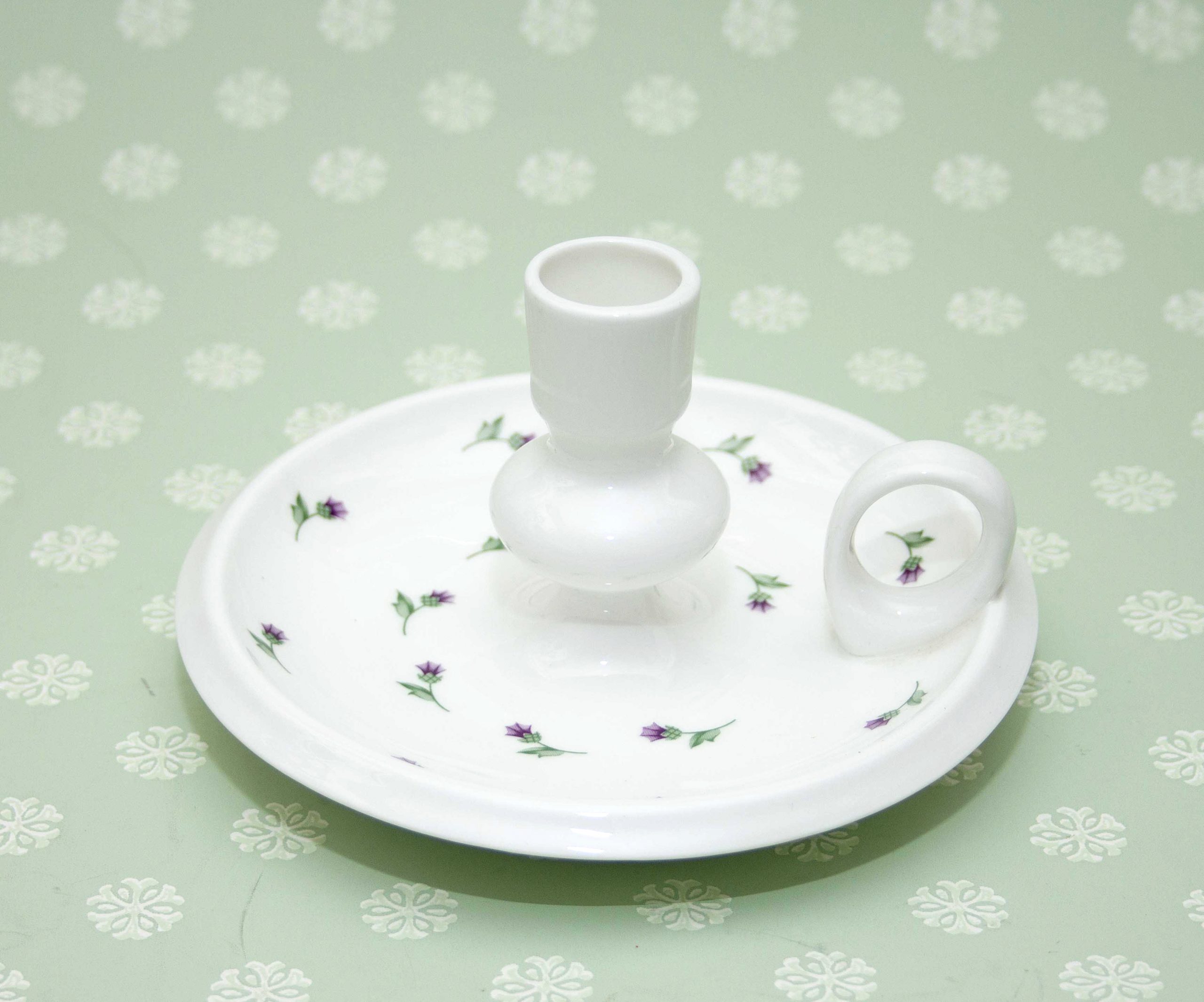 Highland Fine Bone China Candlestick Scotland, Highland Fine Bone China Candlestick, Chamberstick Wee Willie Winkie