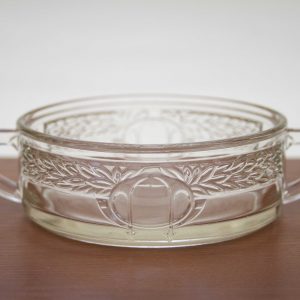 Art Deco Pressed Glass Bottle Coaster