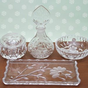 Princess House Romance Heritage Crystal Dressing Table Set