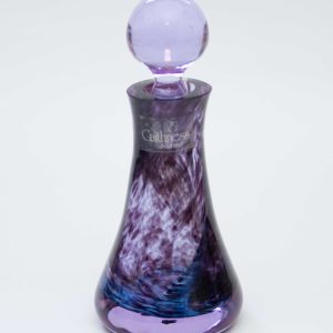 Caithness Glass Scotland Purple Blue Swirl Perfume Bottle With Stopper